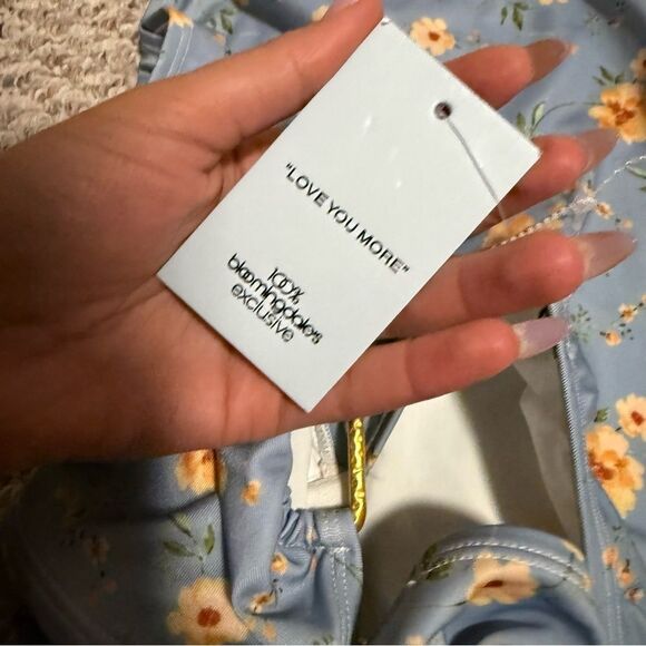 NWT Aqua x Kristopher Brock Floral Blue One Piece Swimsuit- Size Medium - Picture 5 of 10